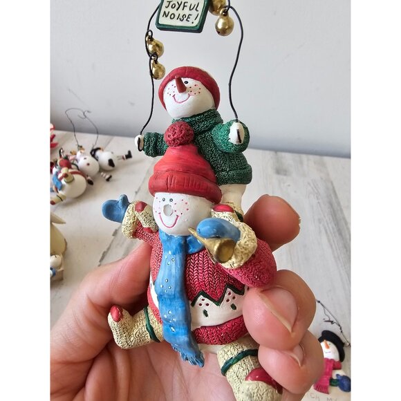 Sandi gore evans snowman ornament Mama loves Mambo joyful noise couple family jo - Picture 3 of 12
